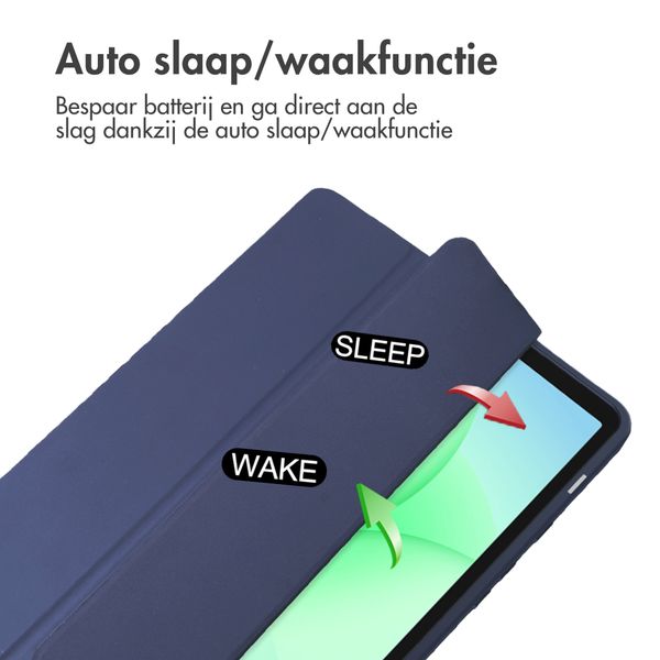 imoshion Trifold Hardcase Bookcase Samsung Galaxy Tab A11 Plus - Donkerblauw