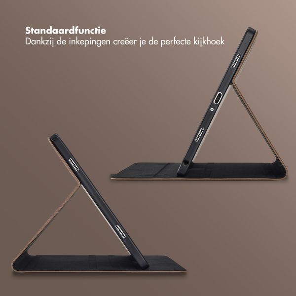 Selencia Riva Bookcase Samsung Galaxy Tab A9 Plus - Mocha Brown