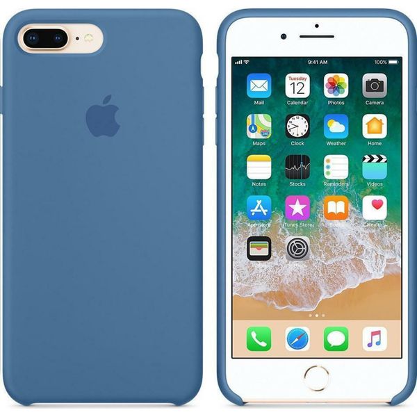 Apple Silicone Backcover iPhone 8 Plus / 7 Plus - Denim Blue