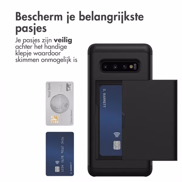 imoshion Backcover met pasjeshouder Samsung Galaxy S10 Plus - Zwart