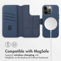 Accezz 2-in-1 Leather Bookcase with MagSafe Apple iPhone 14 Pro - Nightfall Blue