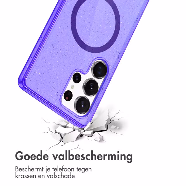 imoshion Sparkle Backcover met MagSafe Samsung Galaxy S24 Ultra - Glitter Paars