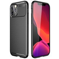 imoshion Carbon Softcase Backcover iPhone 12 (Pro) - Zwart