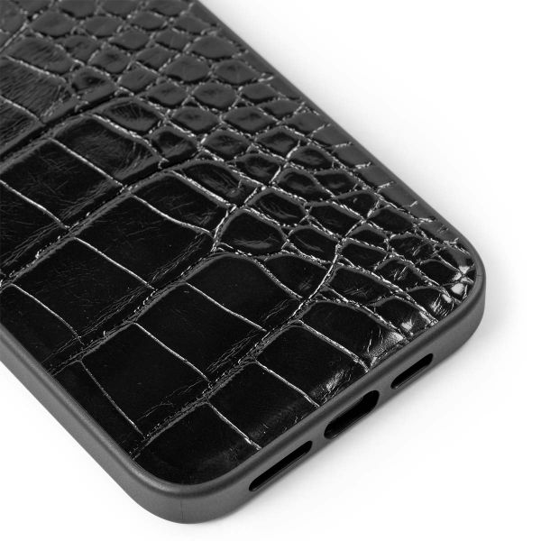 iDeal of Sweden Vegan Leather Backcover Apple iPhone 15 Pro Max - Black Croco