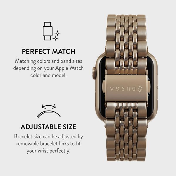 Burga Steel strap Apple Watch | 44/45/46/49 mm - Gold