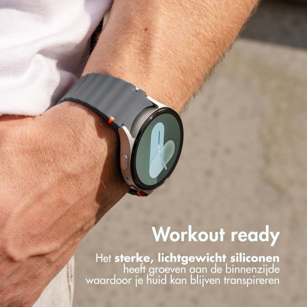 imoshion Wave Siliconenband Samsung Galaxy Watch 8 (40/44mm) / Classic (46mm) - Donkergrijs