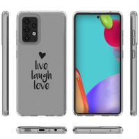 imoshion Design hoesje Samsung Galaxy A52(s) (5G/4G) - Live Laugh Love - Zwart