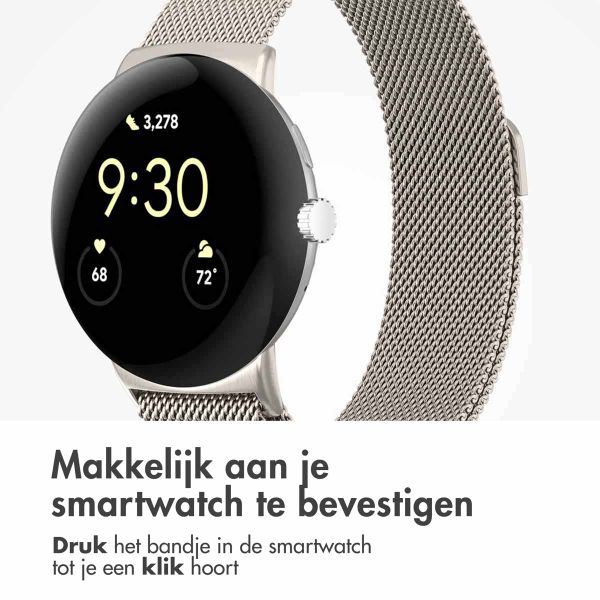 imoshion Milanees magnetisch bandje Google Pixel Watch 3 / 4 (45 mm) - Starlight