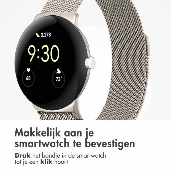 imoshion Milanees magnetisch bandje Google Pixel Watch 3 - 45 mm - Sterrenlicht