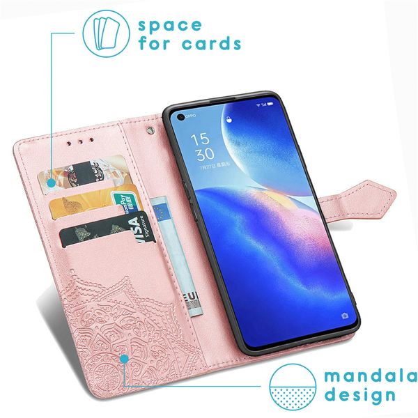 imoshion Mandala Bookcase Oppo Find X3 Lite - Rosé Goud