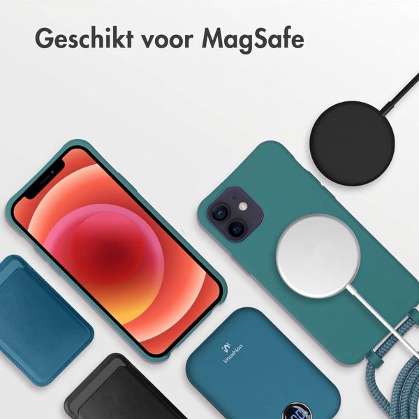 imoshion Color Backcover met afneembaar koord met MagSafe Apple iPhone 12 (Pro) - Donkergroen