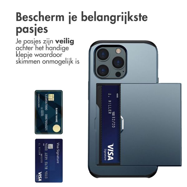 imoshion Backcover met pasjeshouder iPhone 14 Pro - Donkerblauw