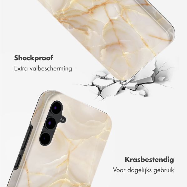 Selencia Vivid Tough Backcover Samsung Galaxy A34 - Golden Beige Marble