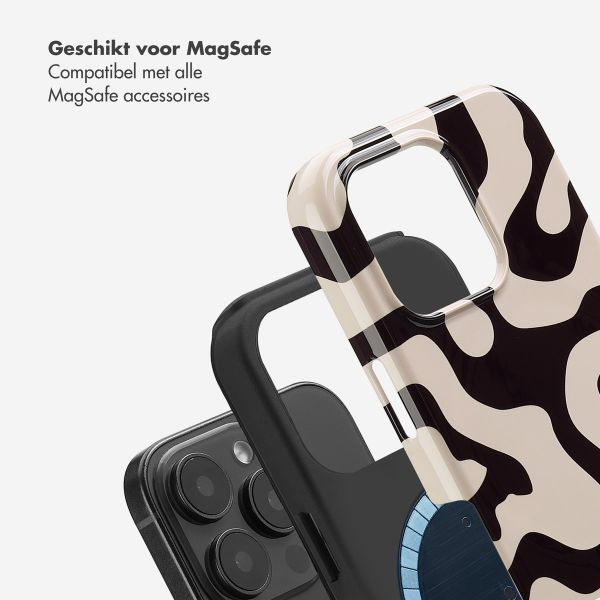Selencia Vivid Backcover met MagSafe Apple iPhone 16 Pro - Art Wave Black