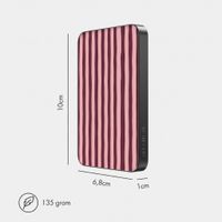 Selencia Vivid Powerbank 5.000 mAh - Draadloze Powerbank - MagSafe en Qi - Black / Bonbon Stripe Raspberry