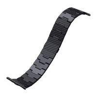 Pitaka Carbon Fiber bandje Apple Watch | 44/45/46/49 mm - Retro Carbon Black