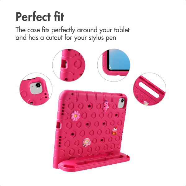 imoshion Kidsproof Tablet Case with Detachable Dolls Apple iPad 11 (2025) 11 inch A16 / iPad 10 (2022) 10.9 inch - Pink