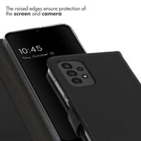 Selencia Echt Leren Bookcase Samsung Galaxy A13 (4G) - Zwart