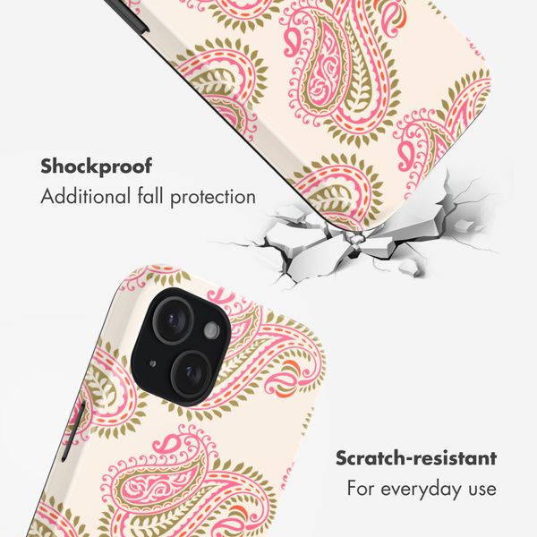 Selencia Vivid Back Cover Apple iPhone 15 - Paisley Blush