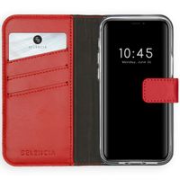Selencia Echt Leren Bookcase Apple iPhone 12 Mini - Rood