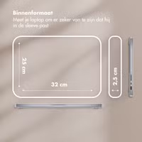 Selencia Teddy Laptop hoes 13-14 inch - Laptopsleeve - Sand