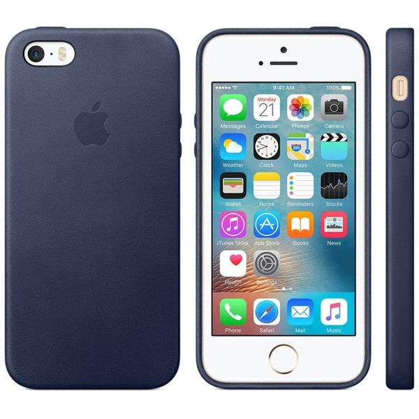 Apple Leather Backcover Apple iPhone SE (2016) / 5 / 5s - Blue