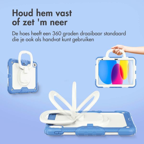 imoshion Rugged Kidsproof Backcover Apple iPad 11 (2025) 11 inch A16 / iPad 10 (2022) 10.9 inch - Blauw