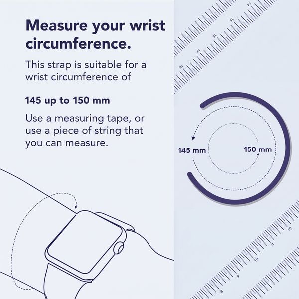 Apple Silicone Solo Loop Apple Watch | 44/45/46/49 mm - Size 3 - Midnight