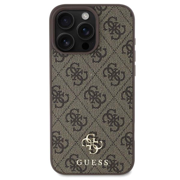 Guess 4G Metal Logo Backcover MagSafe iPhone 16 Pro - Bruin