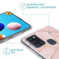 imoshion Design hoesje Samsung Galaxy A21s - Grafisch Koper / Roze