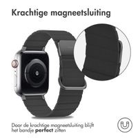 imoshion Magnetisch lederen bandje Apple Watch Series 1 t/m 9 / SE (38/40/41 mm) | Series 10 / 11 (42 mm) - Zwart