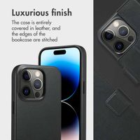Accezz 2-in-1 Leather Bookcase with MagSafe Apple iPhone 14 Pro - Onyx Black