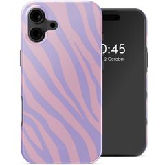 Selencia Vivid Tough Backcover met MagSafe iPhone 16 - Zebra Light Pink Lilac