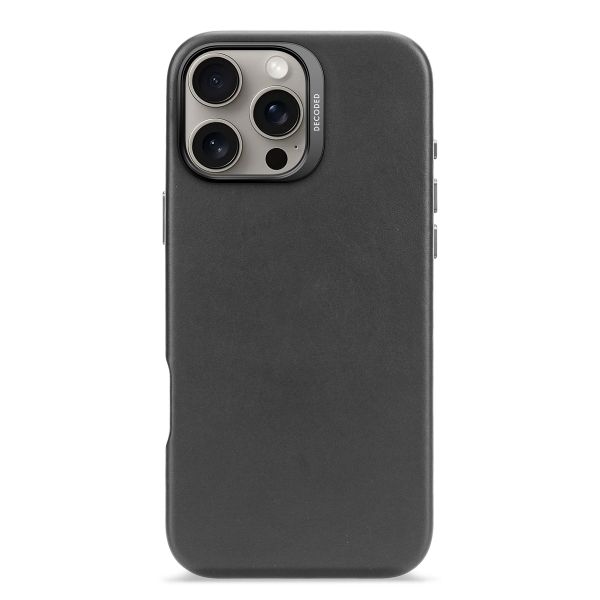 Decoded Leather Backcover MagSafe Apple iPhone 16 Pro Max - Zwart