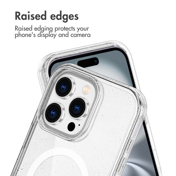 imoshion Sparkle Backcover met MagSafe Apple iPhone 16 Pro - Glitter Transparant