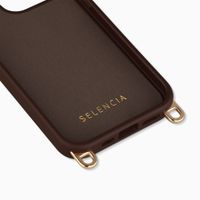 Selencia Rivièra MagSafe Backcover met afneembare haakjes Apple iPhone 14 Pro - Choco Brown