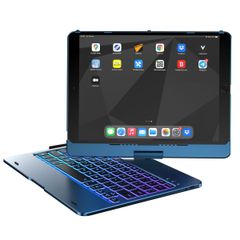 Accezz 360 Slim Keyboard Bookcase QWERTY iPad 10.2 inch (2019/2020/2021) / iPad Pro 10.5 (2017) - Donkerblauw