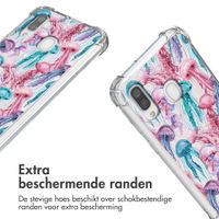 imoshion Design hoesje met koord Samsung Galaxy A40 - Jellyfish Watercolor