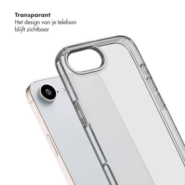 Selencia Transparent Case with Hooks + Lova Wrist Strap Apple iPhone 17e / 16e - Cotton Candy