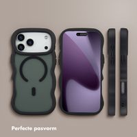 Selencia Wavy Backcover met MagSafe Apple iPhone 17 Pro Max - Zwart