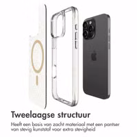 imoshion Clear Glitter Backcover met MagSafe Apple iPhone 16 Pro Max - Goud