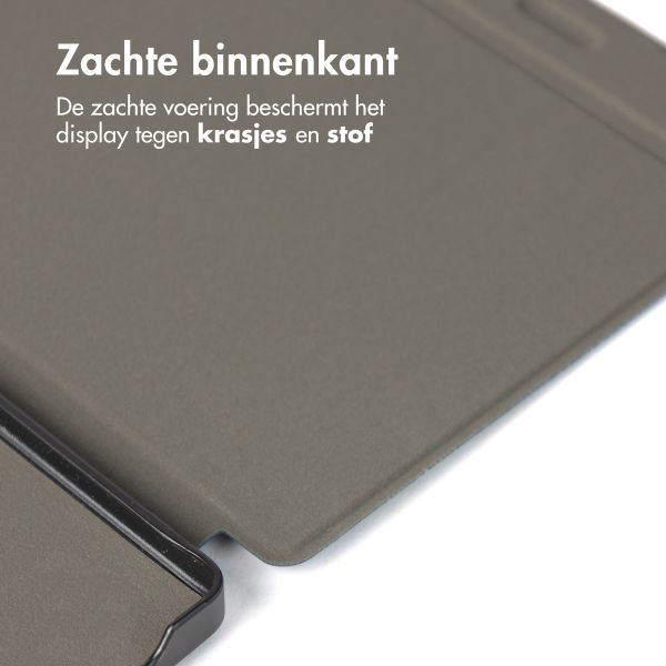 imoshion Canvas Sleepcover Bookcase met stand Kobo Libra 2 / Tolino Vision 6 - Donkerblauw