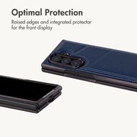 imoshion Faux Leather MagSafe Back Cover with Card Holder Samsung Galaxy Z Fold 8 Ultra - Dark Blue
