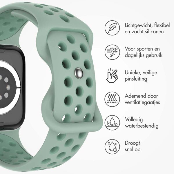 imoshion Sport⁺ bandje Apple Watch Series 1 t/m 9 / SE (38/40/41 mm) | Series 10 / 11 (42 mm) - Maat S/M - Sage