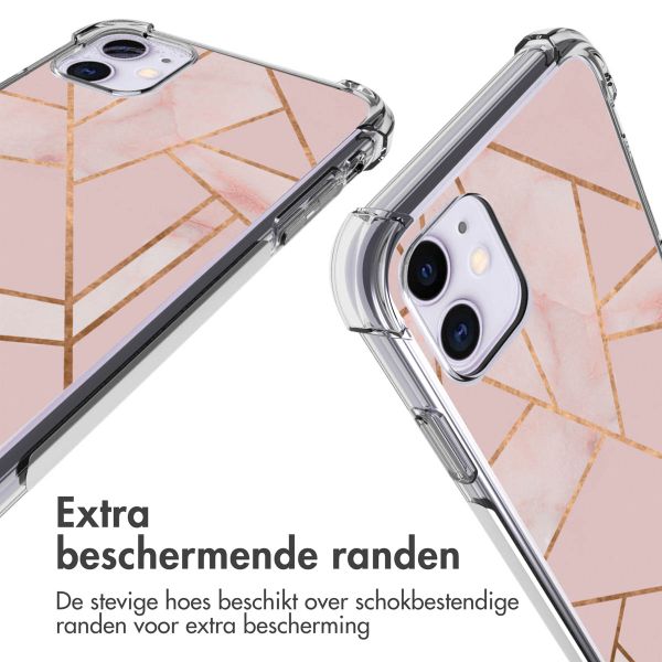 imoshion Design hoesje met koord iPhone 11 - Grafisch Koper - Roze / Goud