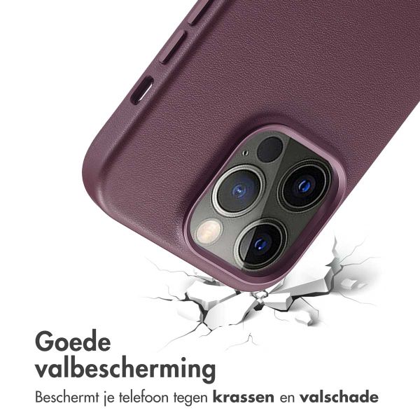 Accezz MagSafe Leather Backcover Apple iPhone 14 Pro - Heath Purple