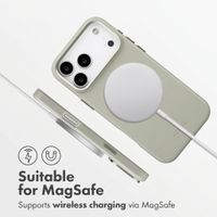Accezz Leather Case with MagSafe Apple iPhone 18 Pro / 17 Pro - Light Grey