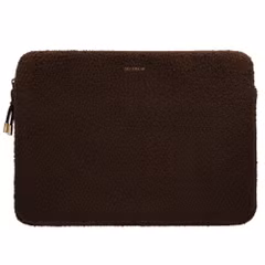 Selencia Teddy Laptop hoes 13-14 inch - Laptopsleeve - Choco Brown