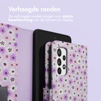 imoshion Design Bookcase Samsung Galaxy A52(s) (5G/4G) - Purple Flowers