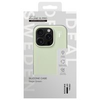 iDeal of Sweden Silicone Case met MagSafe Apple iPhone 15 Pro - Sage Green